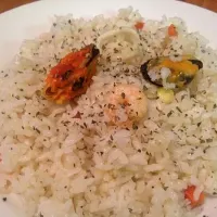 Snapdishの料理写真:seafood pilaf.|kyosukeさん