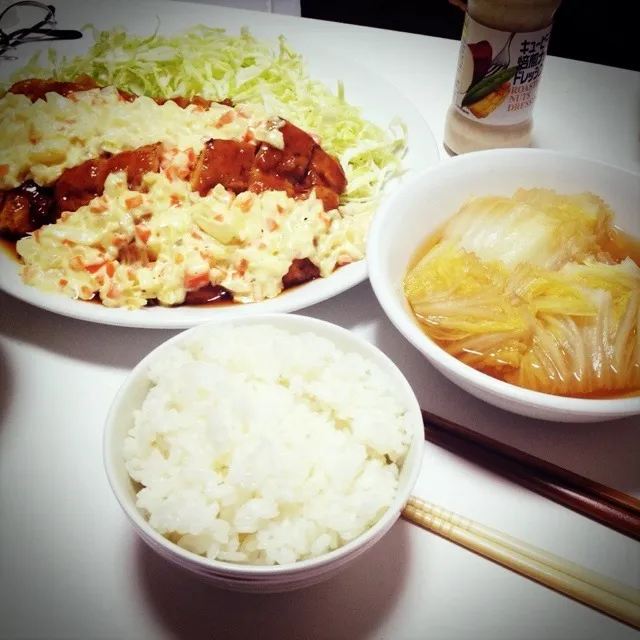 チキン南蛮と白菜の煮物|ひろさん