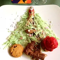 chocolate christmas tree dessert|li vさん