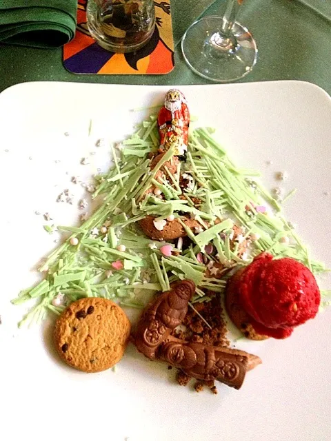 chocolate christmas tree dessert|li vさん