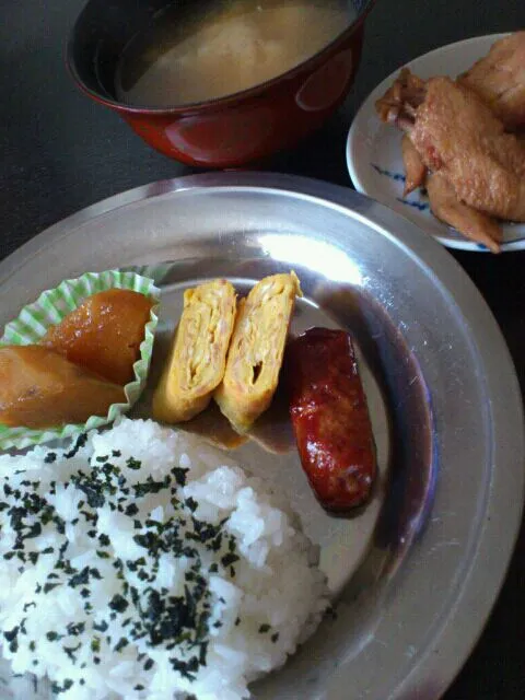 朝御飯(残り物(汗))|そめさん