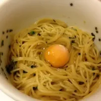 Snapdishの料理写真:釜玉パスタ|PBさん