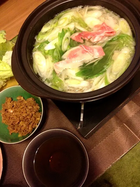 つゆで食べるしゃぶしゃぶと肉味噌|ばんびさん