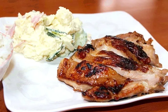 grilled chicken with potato salad|cinderellaさん