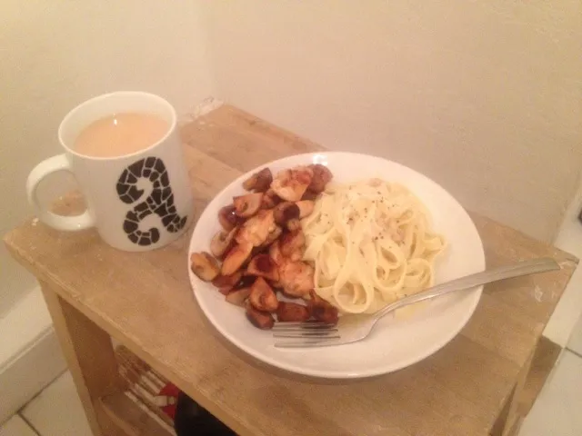 lemon pasta / chicken mushroom|azuuuzaさん