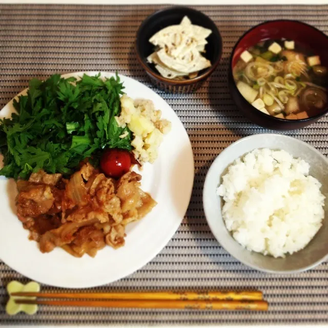 生姜焼き定食♪|サエさん