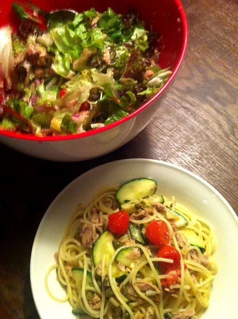 Pasta with salat|petitさん