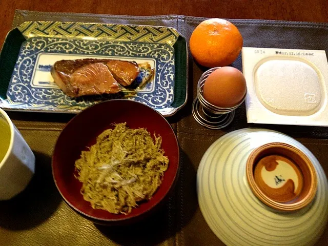 夫の朝食鰤の照り焼き|みどりさん