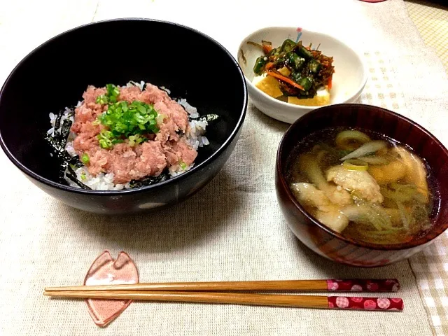 マグロたたき丼|(๑>◡<๑)さん