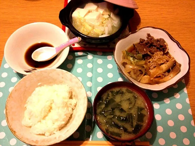 牛すき煮、湯豆腐|なおさん