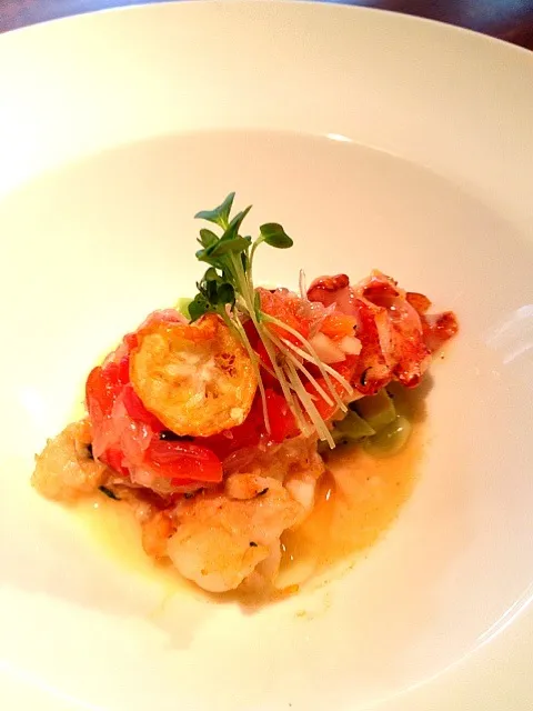 Last  wine dinner of 2012 grilled lobster with a grapefruit salsa paired with lajara prosecco|lauren shannonさん