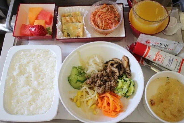 Snapdishの料理写真:機内食ビビンバ  アシアナ航空|マハロ菊池さん