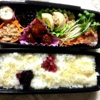 Snapdishの料理写真:彼ち弁当꒰･᷄ु௰･᷅ू꒱|渡辺芽里さん