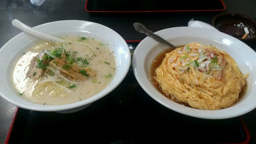 豚骨ラーメン、天津飯|hide☆さん