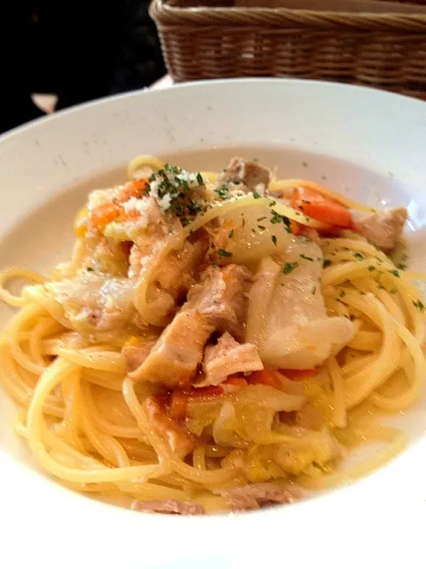 豚肉となんなとかのパスタ  サルバトーレクオモ  ランチブッフェ|ふんつこさんさん