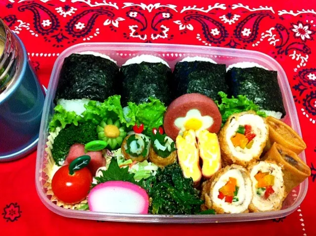 Snapdishの料理写真:今日の息子のお弁当2012/12/14|ミホさん