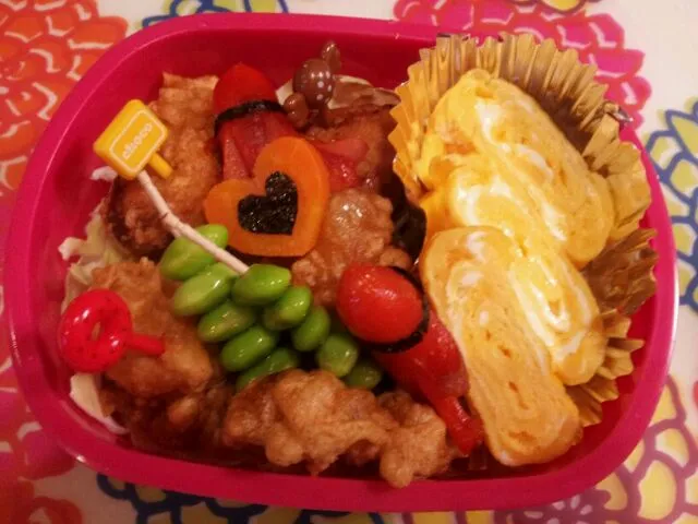 小5娘の校外学習お弁当♡ｸﾞﾁｬｸﾞﾁｬ(/ω＼)|しーさん