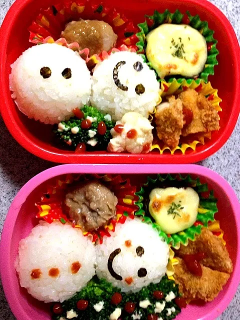 幼稚園お弁当  12/14⁂雪だるま⁂|5児のママさん