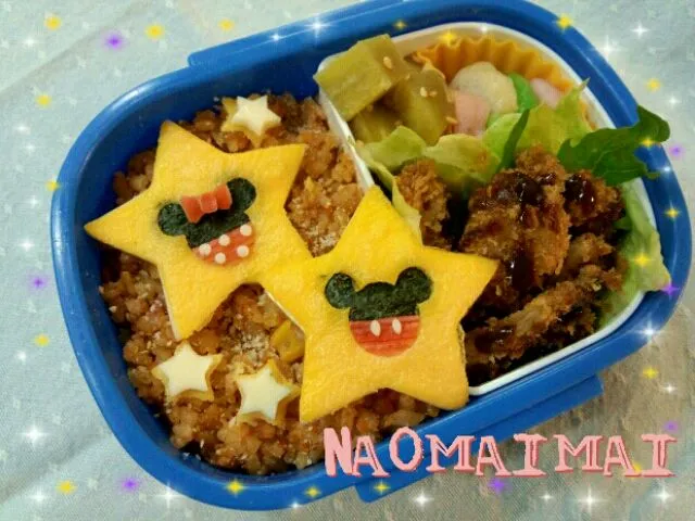 ミッキー&ミニーのお星さま弁当|Naomaimaiさん