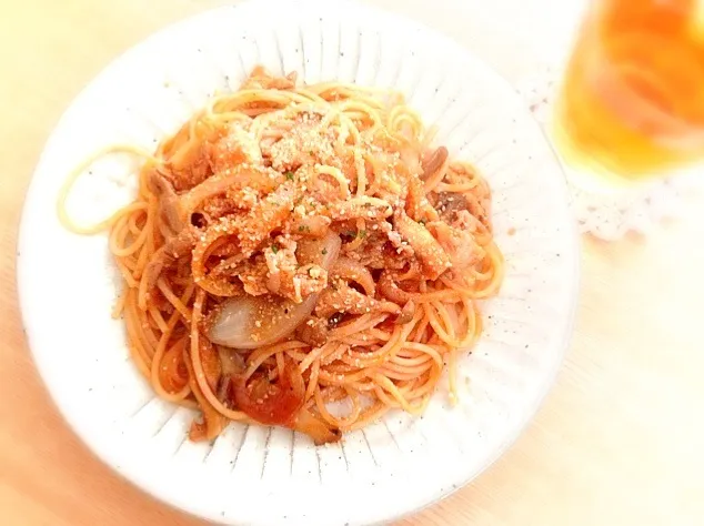 Snapdishの料理写真:キノコのトマトソースパスタ|mariさん