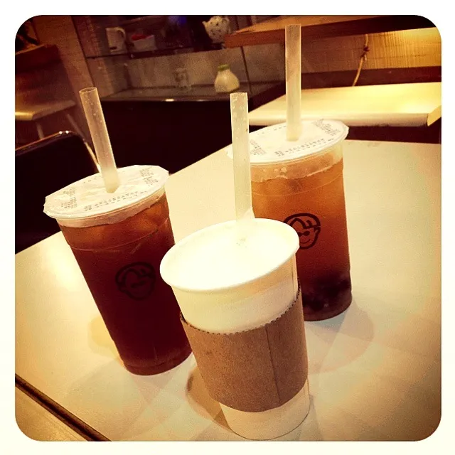 Lemon Jelly Ice Tea, Pineapple Ice Tea & Red Bean Milk Tea|tzean chenさん