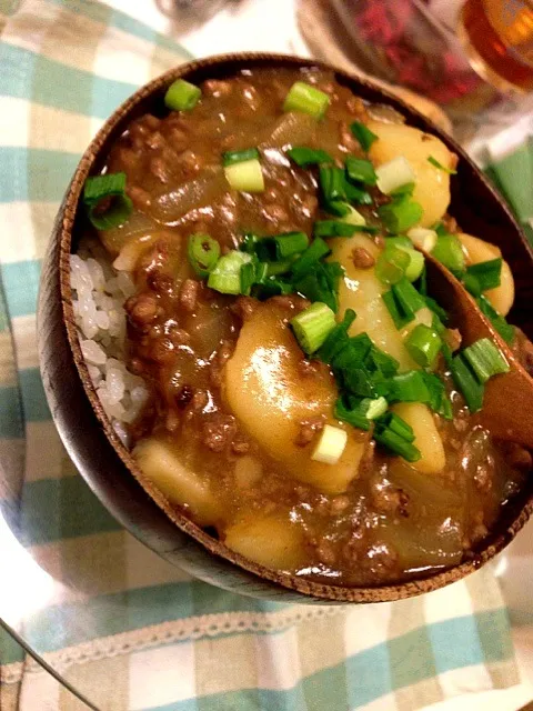 肉じゃが風あんかけ丼|うーさん