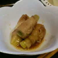 Snapdishの料理写真:ネギの豚肉巻き|石山ひとみさん