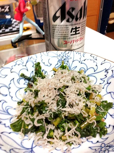 大根の葉の胡麻油炒め＋ちりめん|虎キチ6さん