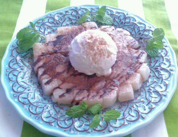 ワッフル餅 でお正月のお餅に変化球 フライパンで作るお餅スイーツ Snapdish スナップディッシュ