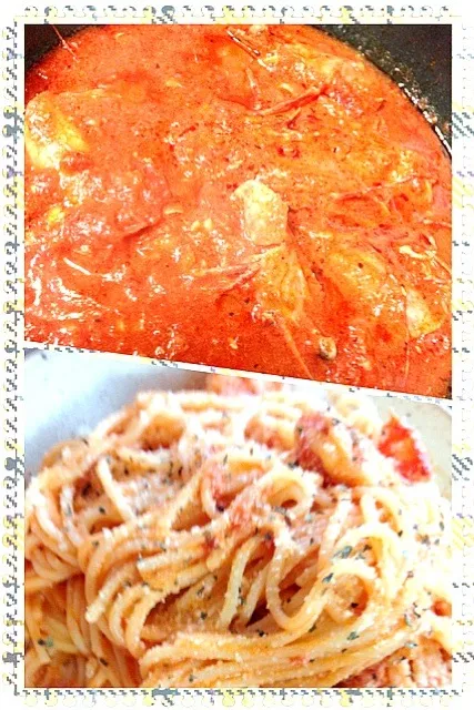 Cream of shrimp tomato pasta☆海老のﾄﾏﾄｸﾘｰﾑﾊﾟｽﾀ by chef hubby|🌈Ami🍻さん