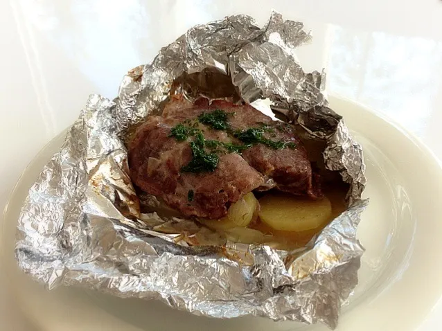 Pork Neck in Potato Bed|Patrikさん