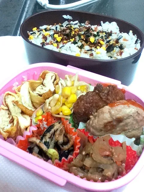 Snapdishの料理写真:おれの弁当(今日は緑無し^^;)|ずいさん