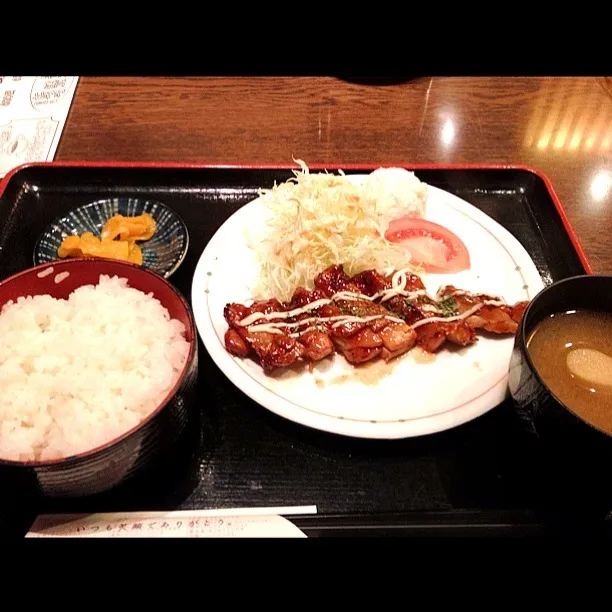 照り焼きチキン定食|こんどう かずゆきさん