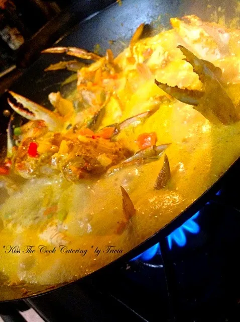 Snapdishの料理写真:This is my Jamaican Curry Tiger Shrimp and Blue Crabs❤|Taste-New Americanさん