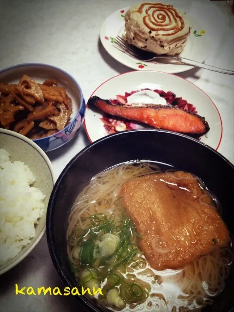 きつねにゅうめん(え？)定食|かまさん