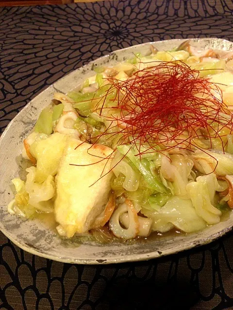 お豆腐の野菜たっぷりあんかけ|マキータさん