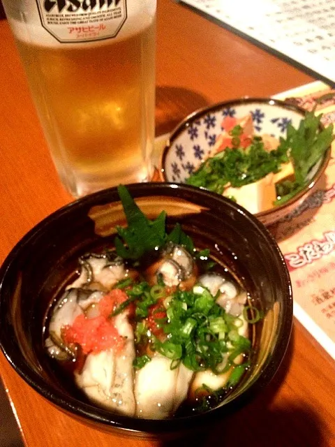 あん肝ポン酢とカキポン酢|酢飯さん