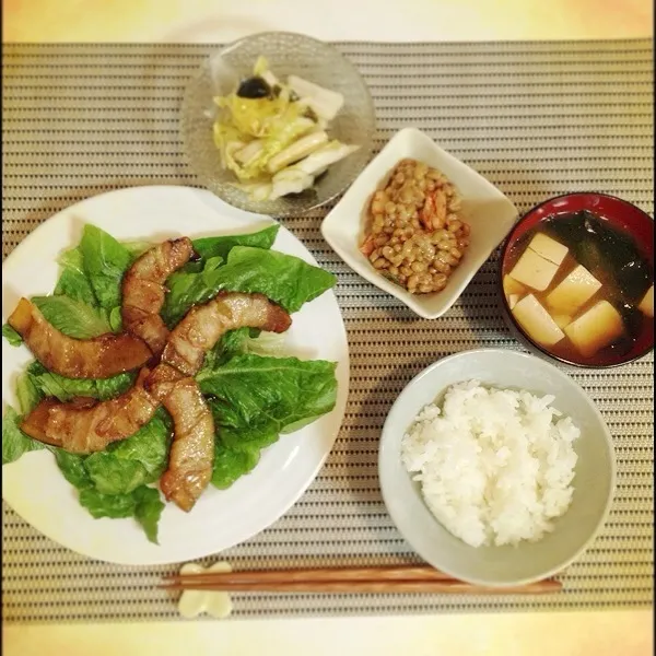 カボチャの肉巻き定食♪|サエさん