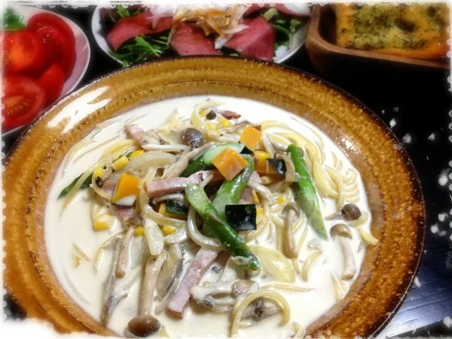 Snapdishの料理写真:あったかスープパスタ♡|Chakoさん