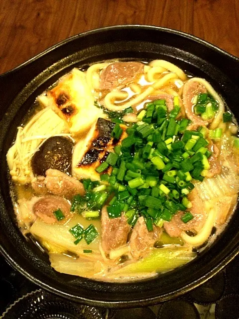 Snapdishの料理写真:鴨肉のうどんすき|matsuura rikaさん