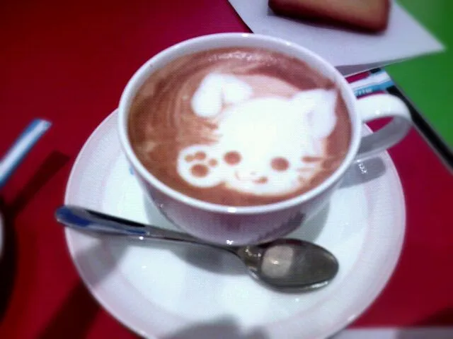 Snapdishの料理写真:ラテアート＊latte art＊(猫さんver.)|Chat(フランス語で猫*ΦωΦ)さん