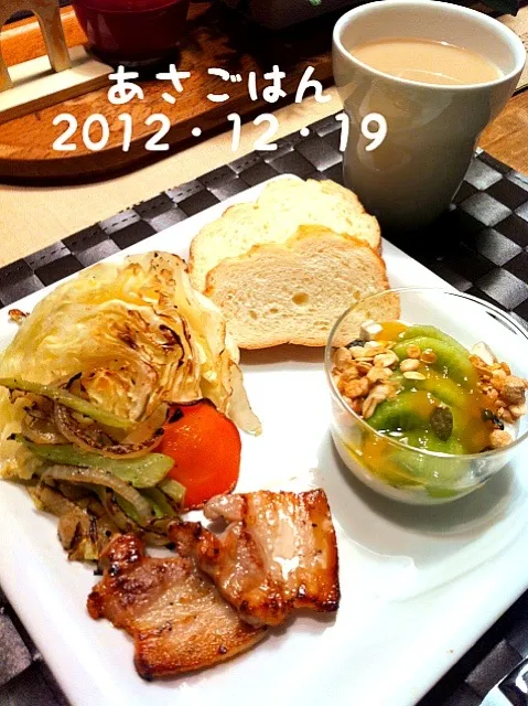 焼きキャベツで、朝ごはん！|ローゼルさん