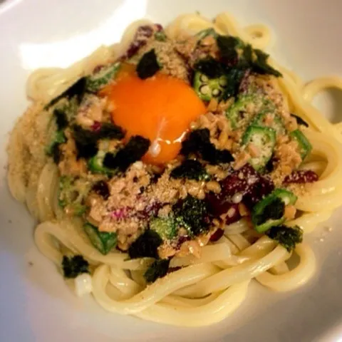 Snapdishの料理写真:ネバネバ納豆うどん|nozomiさん