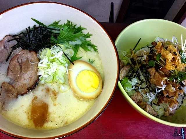 山頭火風塩らーめんと焼豚丼|ローストワンさん