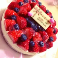 いちごとブルーベリーのレアチーズケーキ|みづたんさん