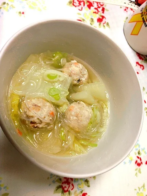 鶏だんごと春雨のスープ|鈴木由香さん