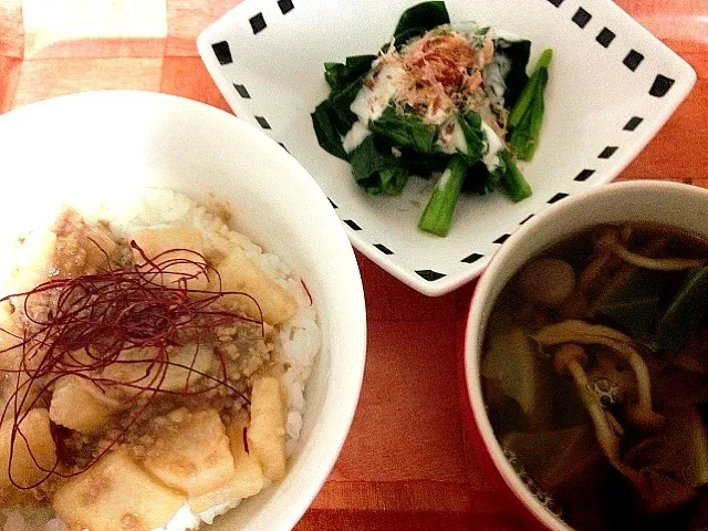 Snapdishの料理写真:ジャージャー麺の具→麻婆丼|とーもさん