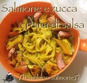 Fettuccine  crema di zucca Salsa|nofishさん