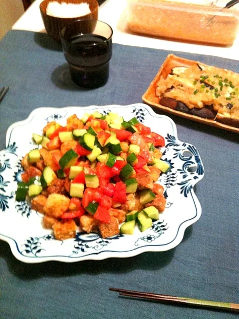 高野豆腐の唐揚げ。|みなさん