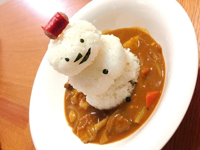 ルーを使わない★雪だるまカレー|休日限定ままさん